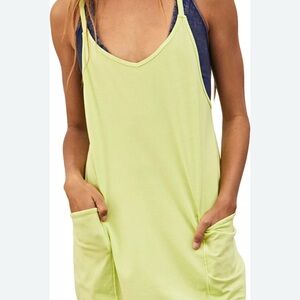 Free People Movement Hot Shot Romper in Limelight